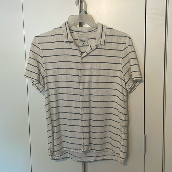 Lucky Brand Button Down Striped Shirt M - Picture 1 of 3